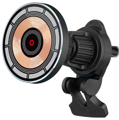Transparent Cyber Punk Magnetic Wireless Car Charger For iPhone14 13 Wireless Phone Charger 15W Magnet Car Phone Bracket Charger